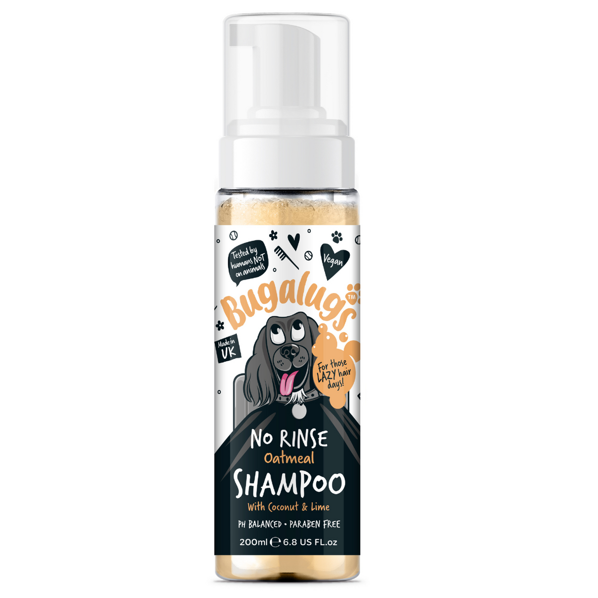 Bugalugs No Rinse Oatmeal Dog Shampoo – Coconut & Lime (200ml)