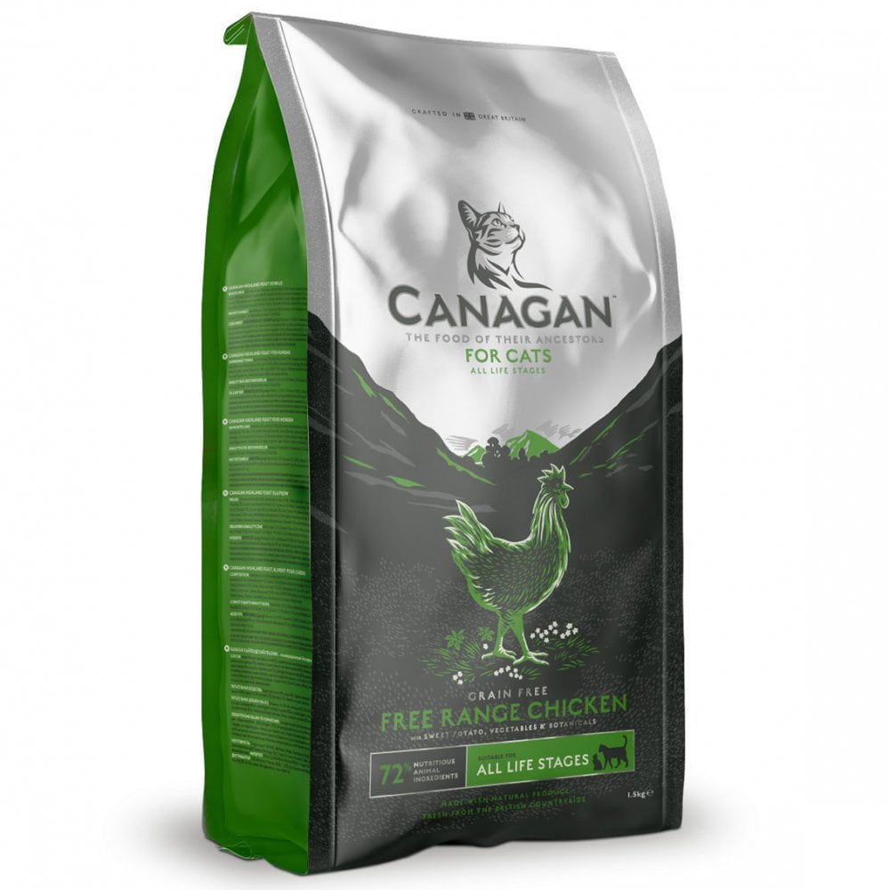 Canagan grain free free-range chicken dry cat food for kittens and adults