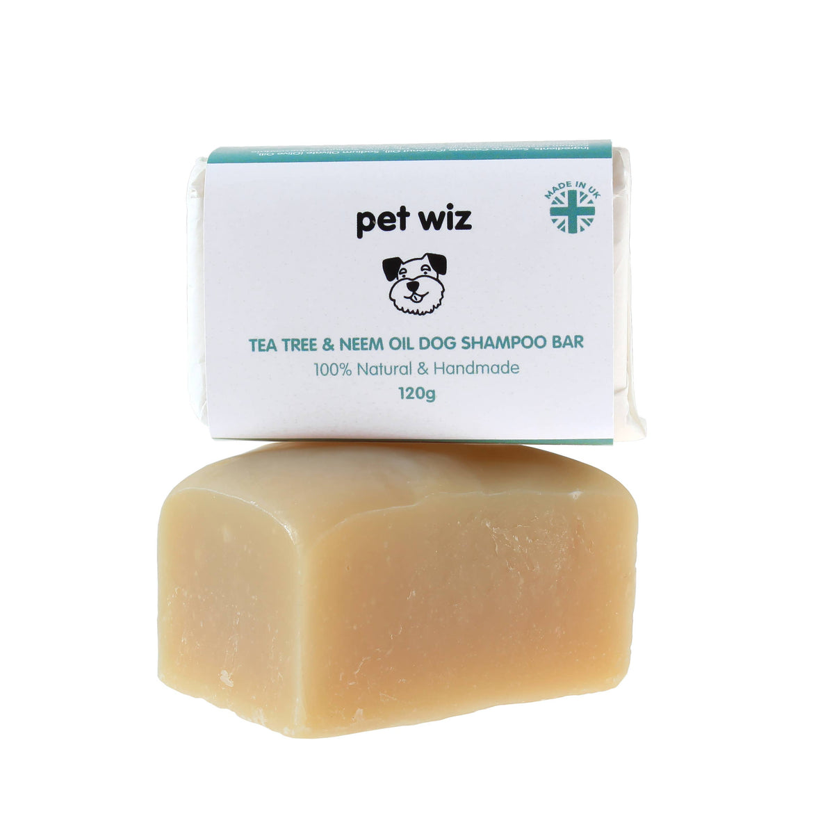 Pet Wiz tea tree and neem oil dog shampoo bar