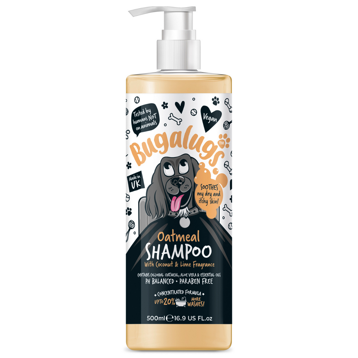 Bugalugs Oatmeal Dog Shampoo – Coconut & Lime (300ml)