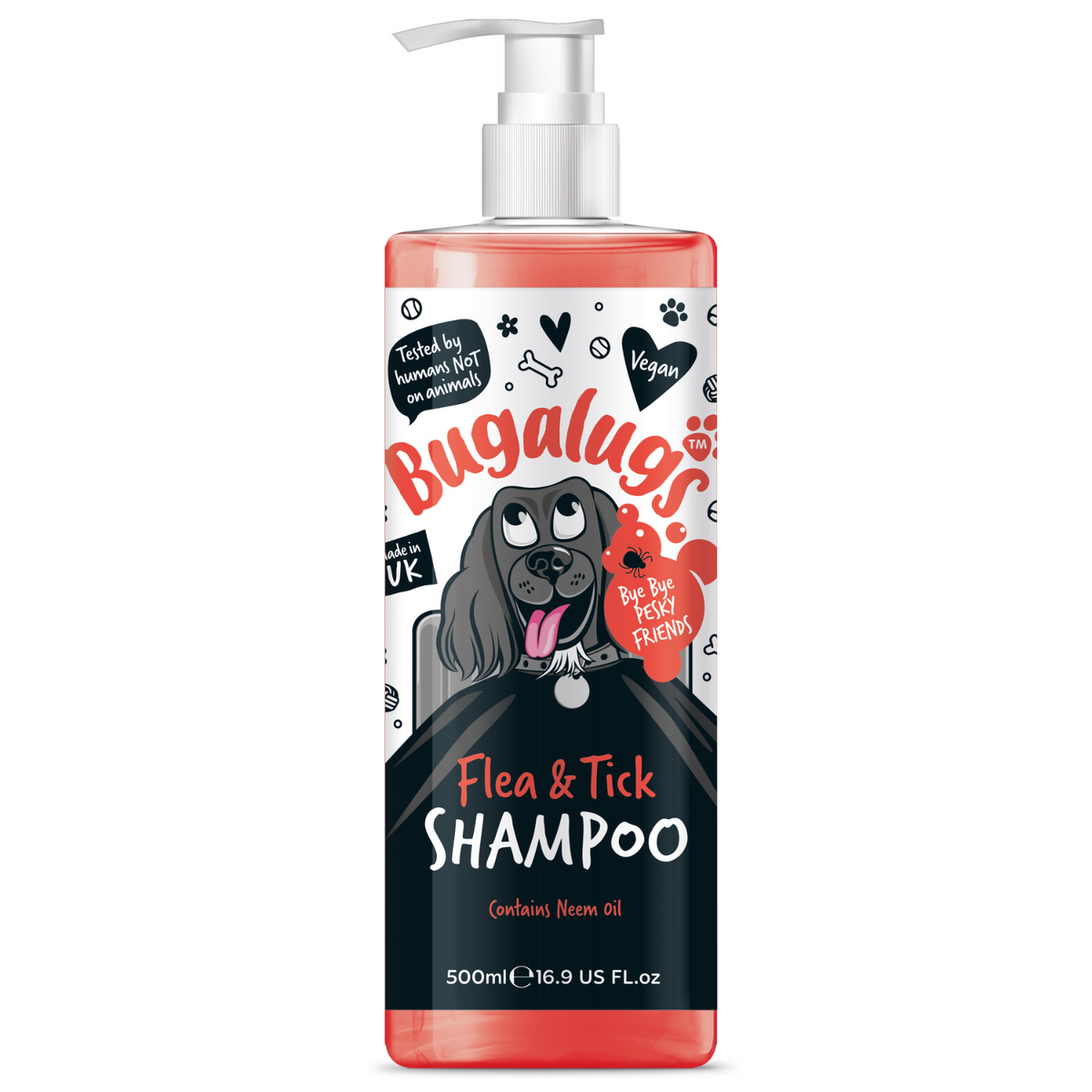 Bugalugs Flea & Tick Dog Shampoo with Neem Oil (300ml)