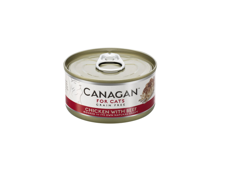 Canagan Grain Free Wet Cat Food – Chicken with Beef (75g Tin)