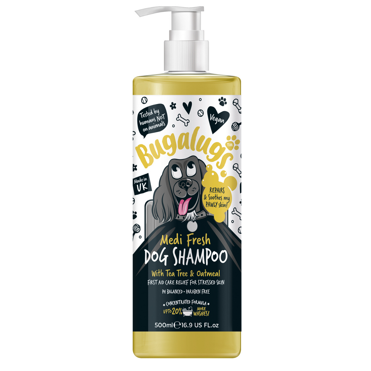 Bugalugs Medi Fresh Dog Shampoo – Tea Tree & Oatmeal (300ml)